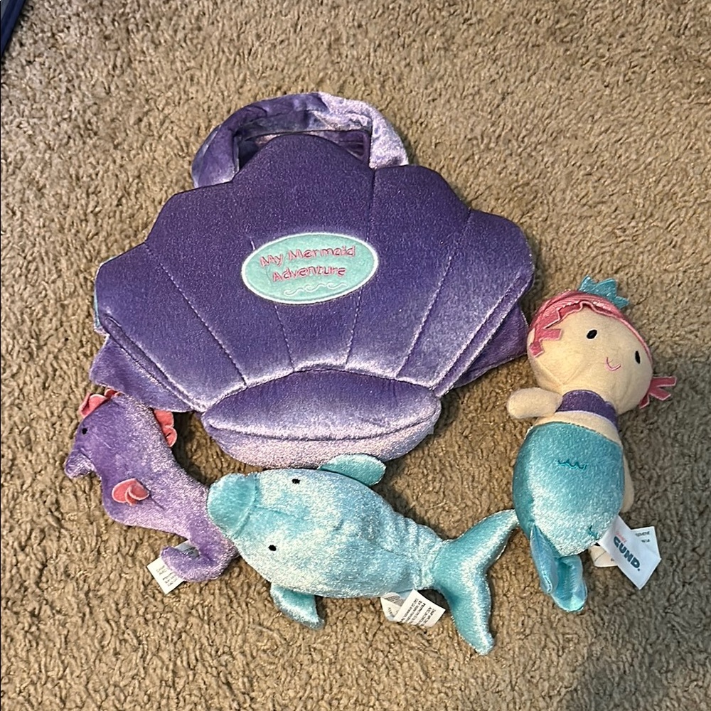 *4 for $15* Baby Gund My Mermaid Adventure Plush Toy Set